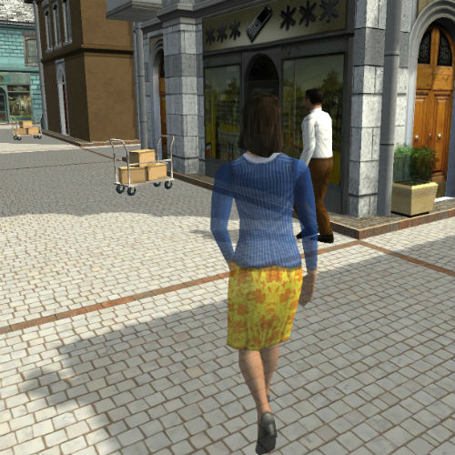 Eine Szene aus City Quest, einem Videospiel zum Trainieren kognitiver Fähigkeiten
